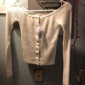 White buttoned long sleeve